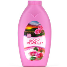 R-NEU Lichaamsbadpoeder voor vrouwen 100% talkvrij Elegant Rozenblaadjes Afstoffen Poeder Extra Grote Navulling 8oz