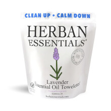 Herban Essentials Lavendel -håndklæder - Essential Oil Wipes til Hands Rejseflade Wipes - Natural Hand Wipes Mugthåndklædere individuelt indpakke