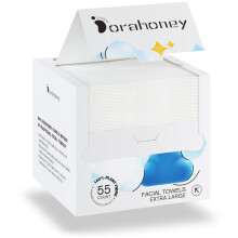 Dorahoney engangsh?ndkl?der til ansigtet 12""""? 12"""" ekstra store ansigtsh?ndkl?der Ultrabl?de ansigtsh?ndkl?der til f?lsom hud Makeup Remover T?r
