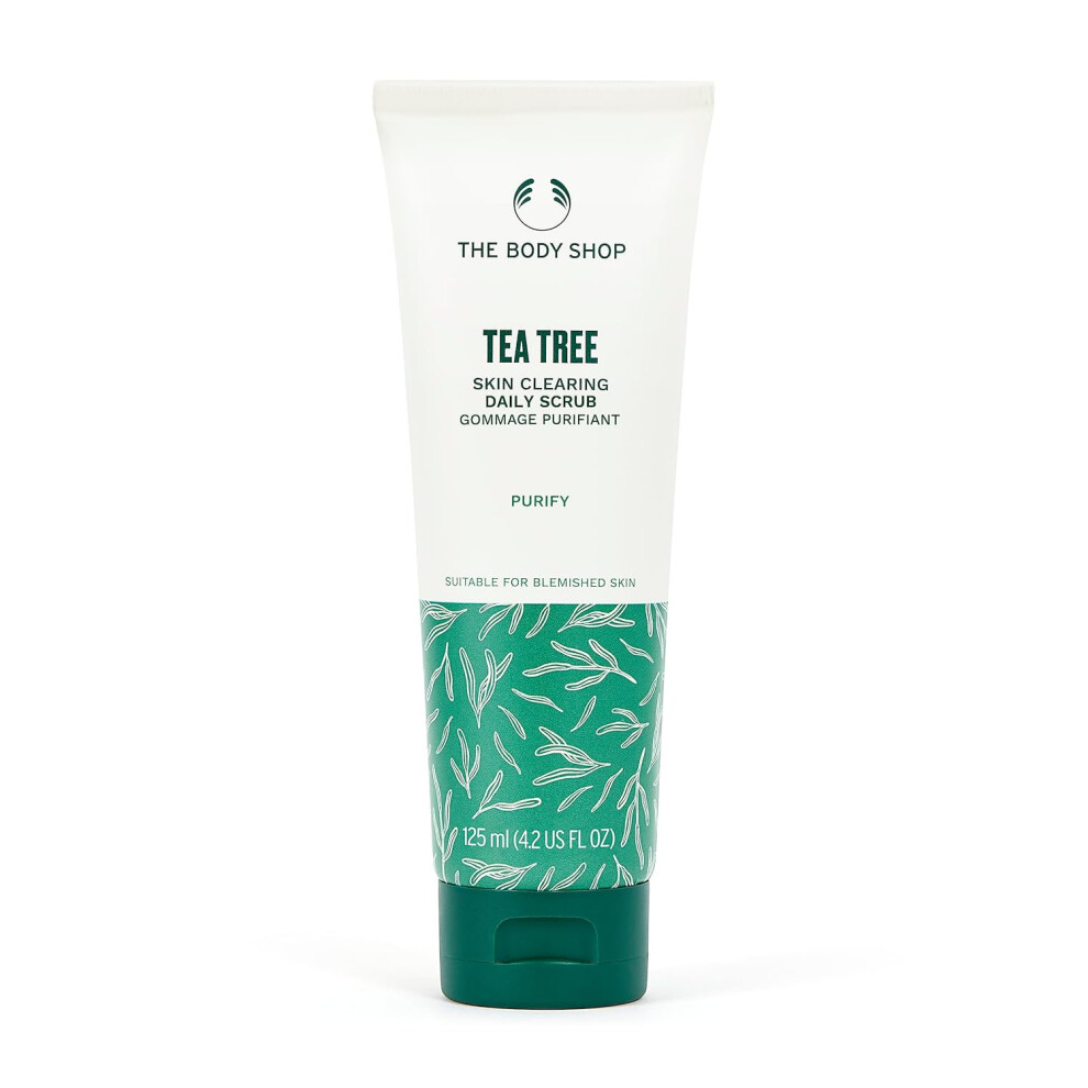 The Body Shop Tea Tree Skin Clearing Daily Face Scrub  Exfoliating and Purifying For Blemished Skin  Vegan  42 Fl Oz