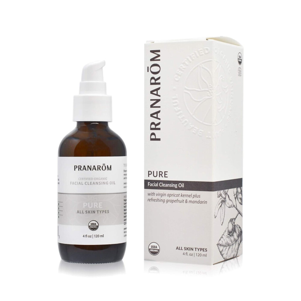 Pranarã´M Pranarom Pure Facial Cleansing Oil 4Oz 120Ml 100 Pure Natural Essential Oil Facial Cleanse For Makeup Impurity Removal