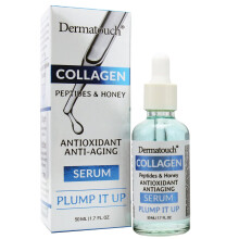 Dermatouch Plump It Up Serum  Peptides and Honey Antioxidant Skin Treatment Wrinkle Reducer 17 Fl Oz