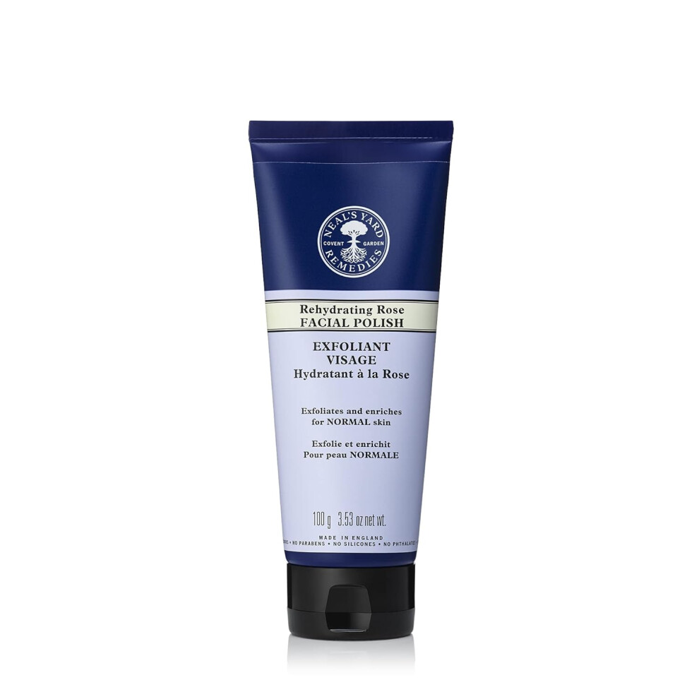 Neals Yard Remedies Rehydrating Rose Face Polish  Exfoliating Face Scrub With Damask Rose  For Dehydrated Skin 353 oz net wt