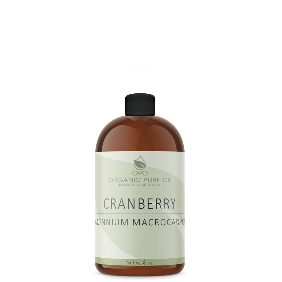 Opo Organic Pure Oil Cranberry Seed Oil 8 Fl Oz Pure Unrefined Cold Pressed Raw Nongmo For Skin Hair Moisturizing Hydrating