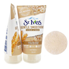 Face Scrub Gentle Smoothing Oatmeal for Acne Control Facial Cleanser with an Exfoliating Scrub 5 Fl Oz Pack of 2