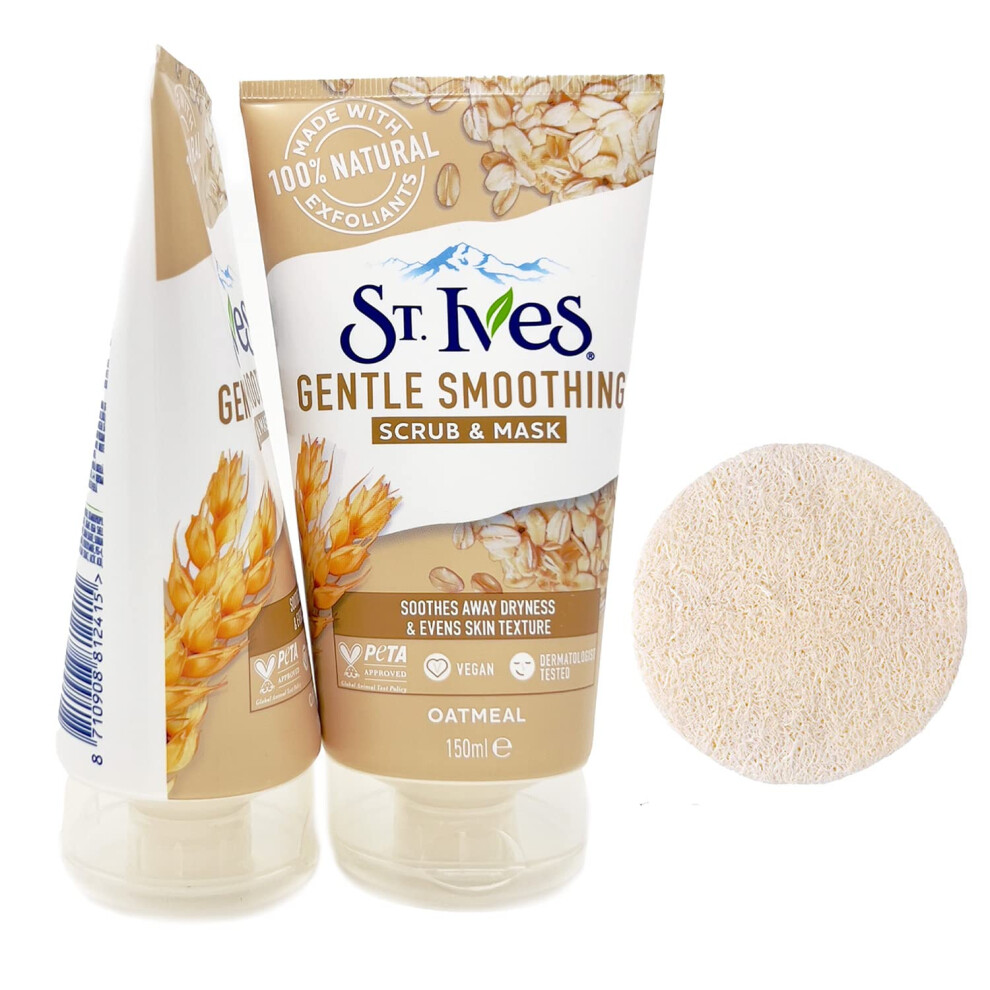 Face Scrub Gentle Smoothing Oatmeal for Acne Control Facial Cleanser with an Exfoliating Scrub  5 Fl Oz Pack of 2