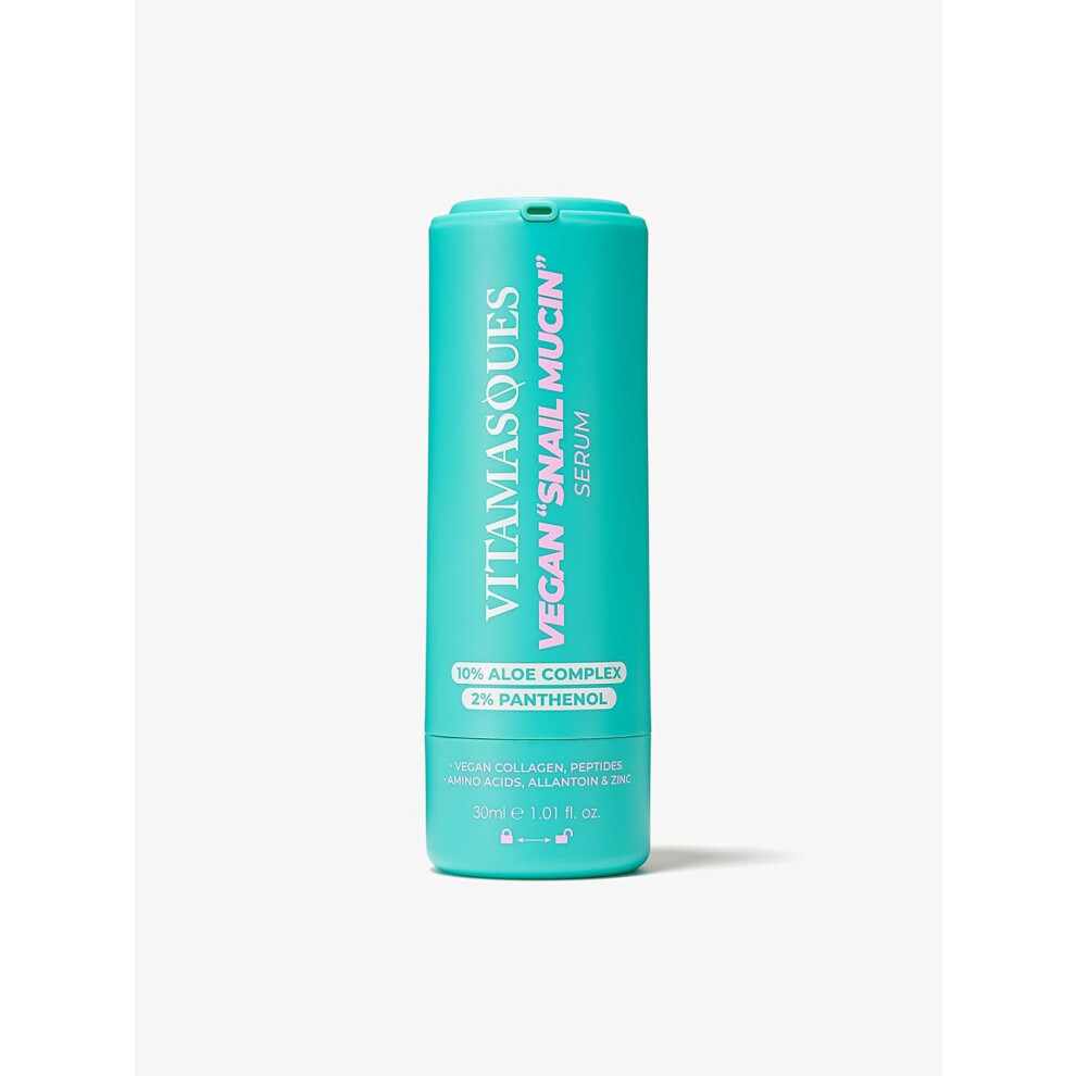 Vitamasques Vegan Snail Mucin Serum Moisturizer With Aloe Vera Complex Korean Skin Care 101 Fl Oz