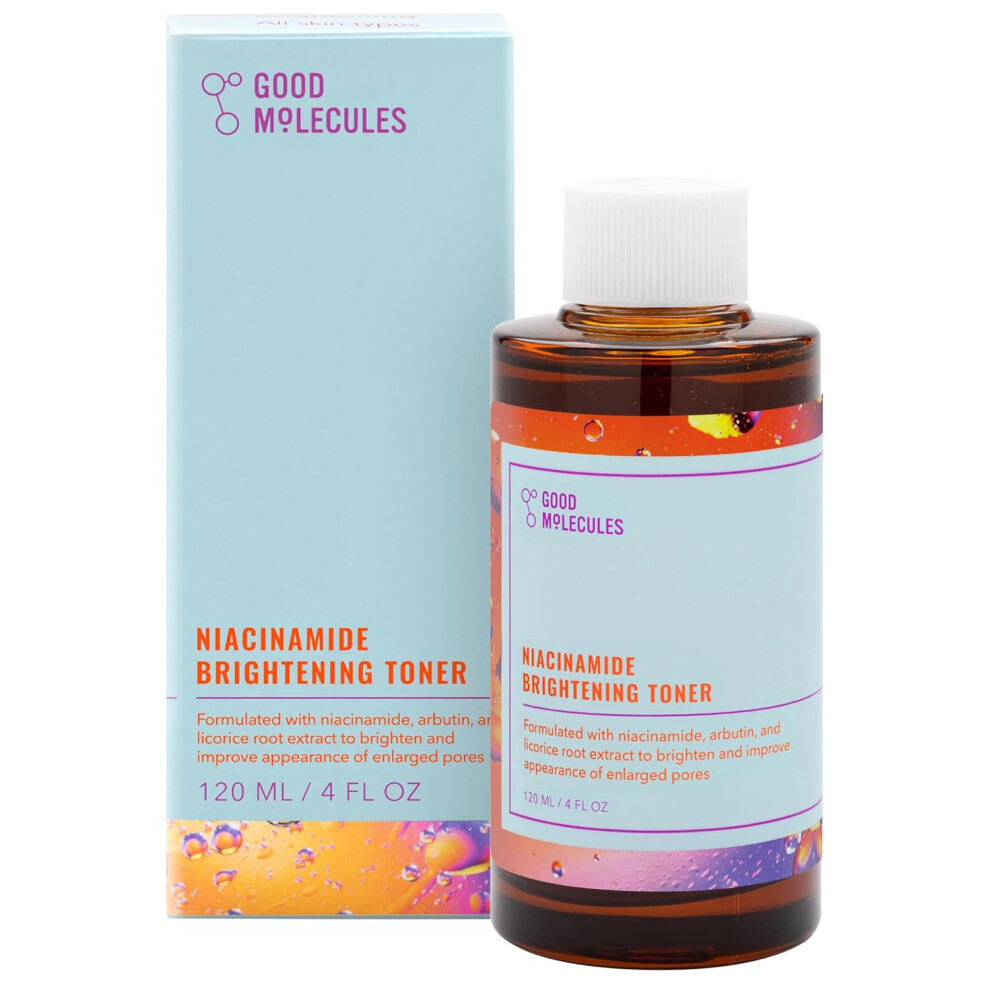 Good Molecules Niacinamide Brightening Toner  Facial Toner with Niacinamide Vitamin C and Arbutin for Even Tone Enlarged Pores  Skincare for Face