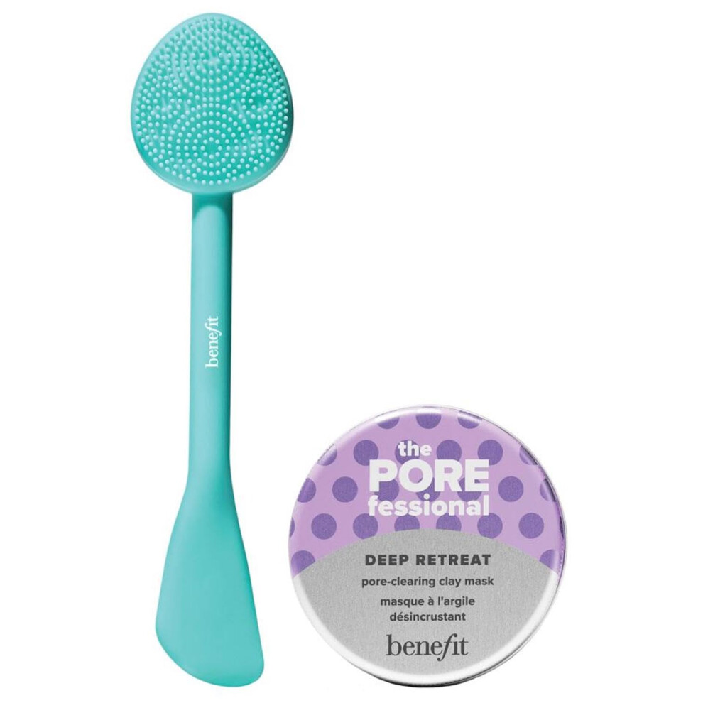 Benefit Cosmetics The POREfessional Deep Retreat PoreClearing Kaolin Clay Mask 25 oz  75 mL  The Porefessional All in One Mask Wand UNBOXED SET