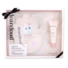 Dearcloud Silky Touch Hand Rescue Set - Maschera a mano per mani screpolate a secco + crema per le mani idratante - set regalo per te stesso (caprifo