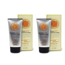 3W Clinic Intensiv UV Solskyddscreme SPF50 PA+++ 70ml / 2.37 fl.oz (Pack om 2)