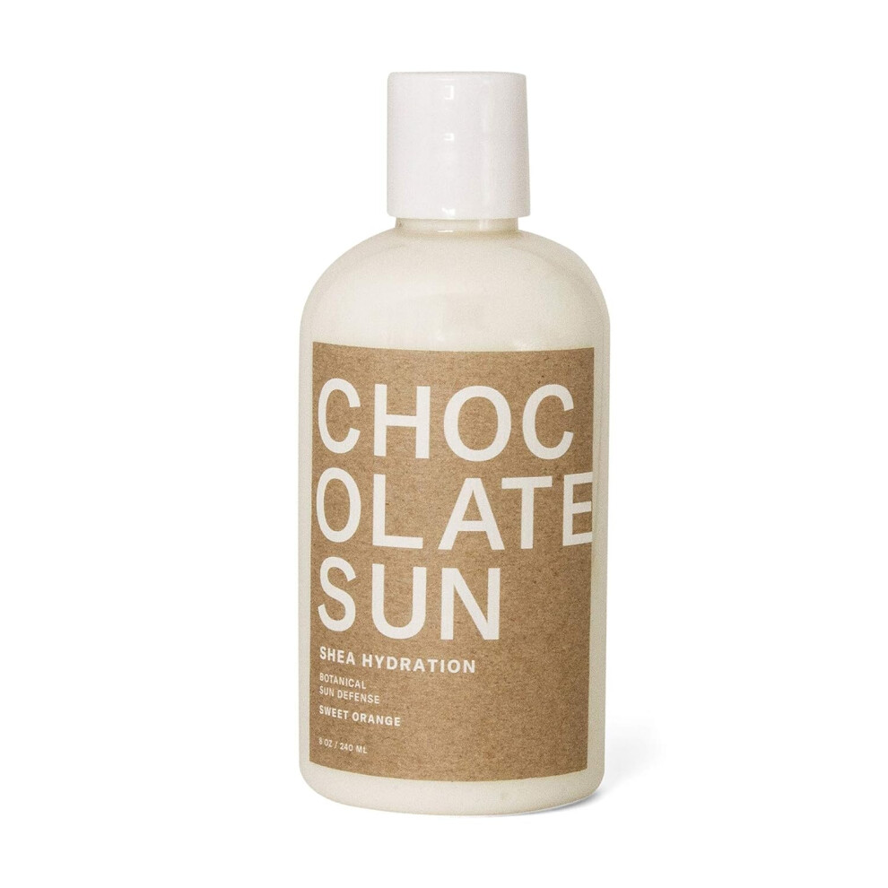 Chocolate Sun Organic Shea Butter Botanical Sun Defense To Prolong Self Tan 8 oz Clean NonToxic Sunless Tanning
