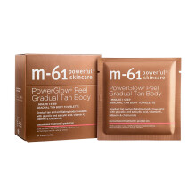 M-61 PowerGlow Peel Gradual Tan Body - Gradual tan and exfoliating body towelette with glycolic and salicylic acid  vitamin K  bilberry & chamomi