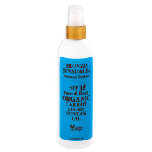 Bronzo Sensuale SPF 15 Sonnenschutz Schtzendes goldenes Brunungs-Bio-Karottenl 8,5 Unzen