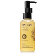 BOLDEN SHEA OIL med Vitamin E | 100% Naturlig | Oöverträffad Fukt & Lyster för Hud & Hår | Söt Vaniljdoft | 3.4 fl oz