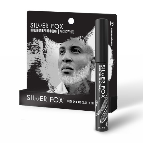 Godefroy Silver Fox Beard and Hair Temporary White Color Brush for Men Instantly Brighten White Beards Less Yellow Easy Application Natural Look
