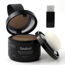 Seaboll Wortel Touch-Up - Directe Grijze Haardekking, Vlekvrij Haarpoeder voor Vrouwen & Mannen - 0.14 Oz (B-Bruin)