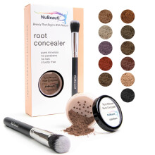 NuBeauti Hair Root Touch Up Powder Light Brown - 11 True-to-Nature Root Concealer Shades Long-lasting Fragrance Talc Parabens Free With Bru
