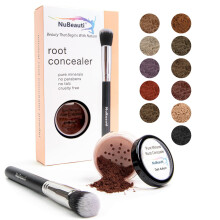 NuBeauti Hair Root Touch Up Powder - Dark Auburn - 11 True-to-Nature Root Concealer Shades - Long-lasting Zero Fragrance Talc or Parabens - Wit