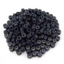 200 db 4,5 mm-es kis szilikon blsu mikrogyuruk Linkek Gyngyk Linkies For I Bonded Tip Stick ragaszt hajhosszabbtk - Fekete sznu