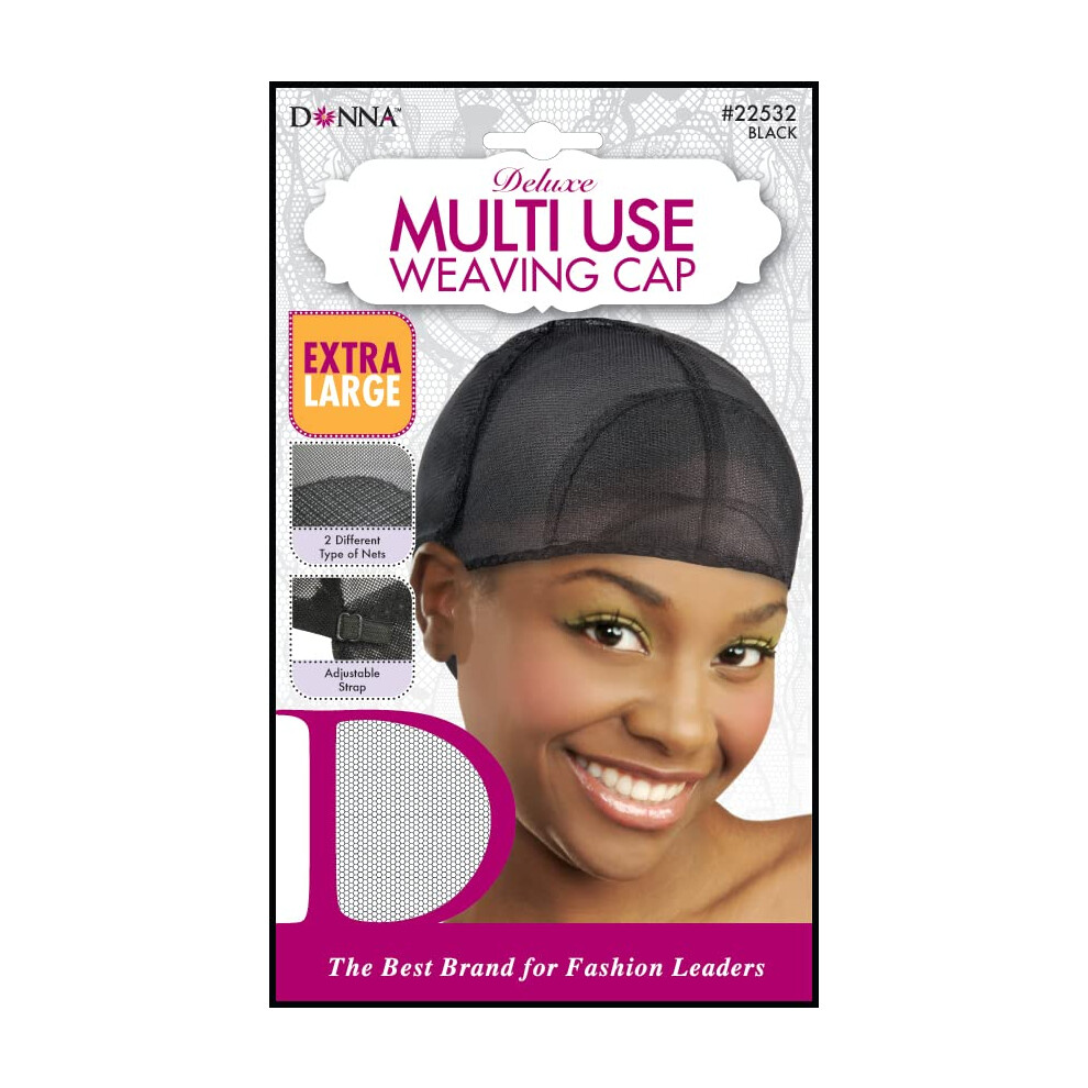 Dkny Donna Deluxe Stretch Weaving Cap Wig Head Wig Caps For Women Hair Net Xl Black
