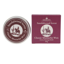 Gents Sandalwood Mustache Wax, Sterke Hold, Eenvoudige Aanbrenging, Herstijlbaar