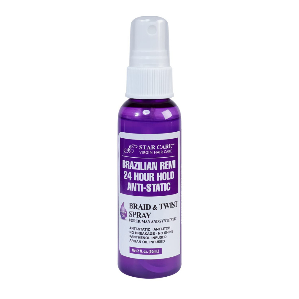 Brazilian Remi 24 Hour Hold AntiStatic Detangler Spray Braid  Twist Spray