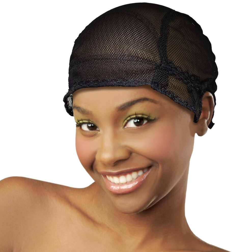 DONNA Deluxe Multi Use Weaving CAPS Wig Head Wig Caps for Women Hair Net Wig NET 1PC BLACK COLOR