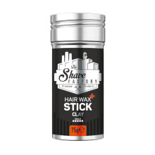 the shave factory Haarwas Stick Clay Langdurige stylingwas voor gladde en gladde afwerking op haarpruiken - 2,7 Oz (75G) (1 stuk)