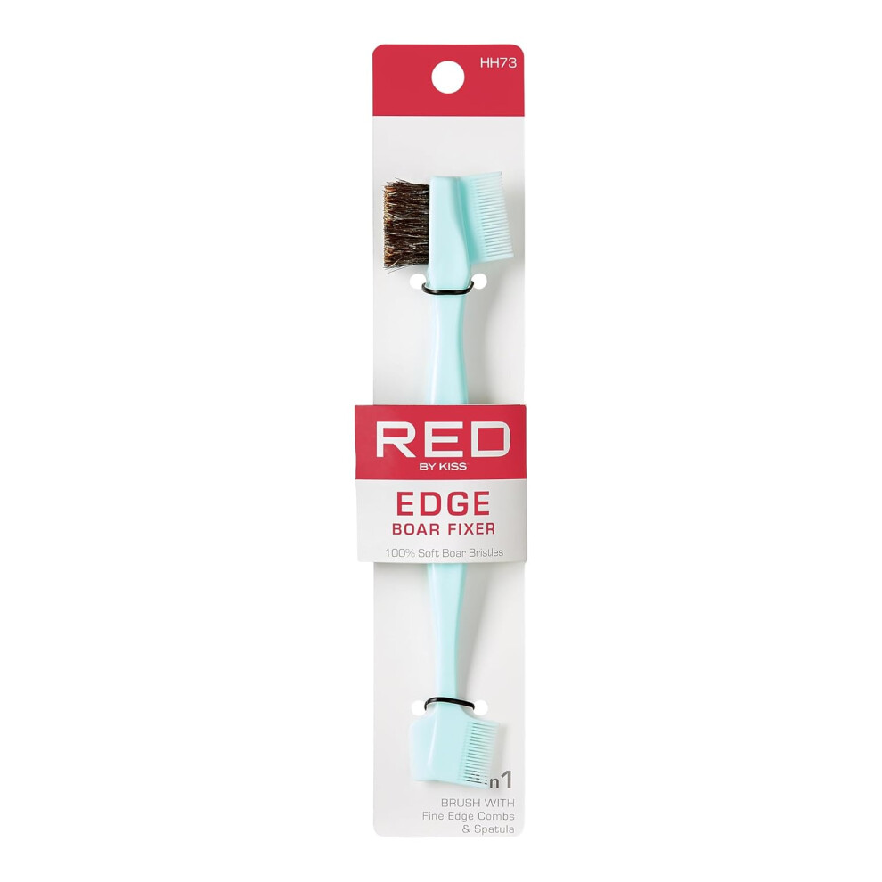 Red By Kiss Unisex Ultimate Edge Fixer Professional Boar Hair Brush 100 Boar Hair Bsh29