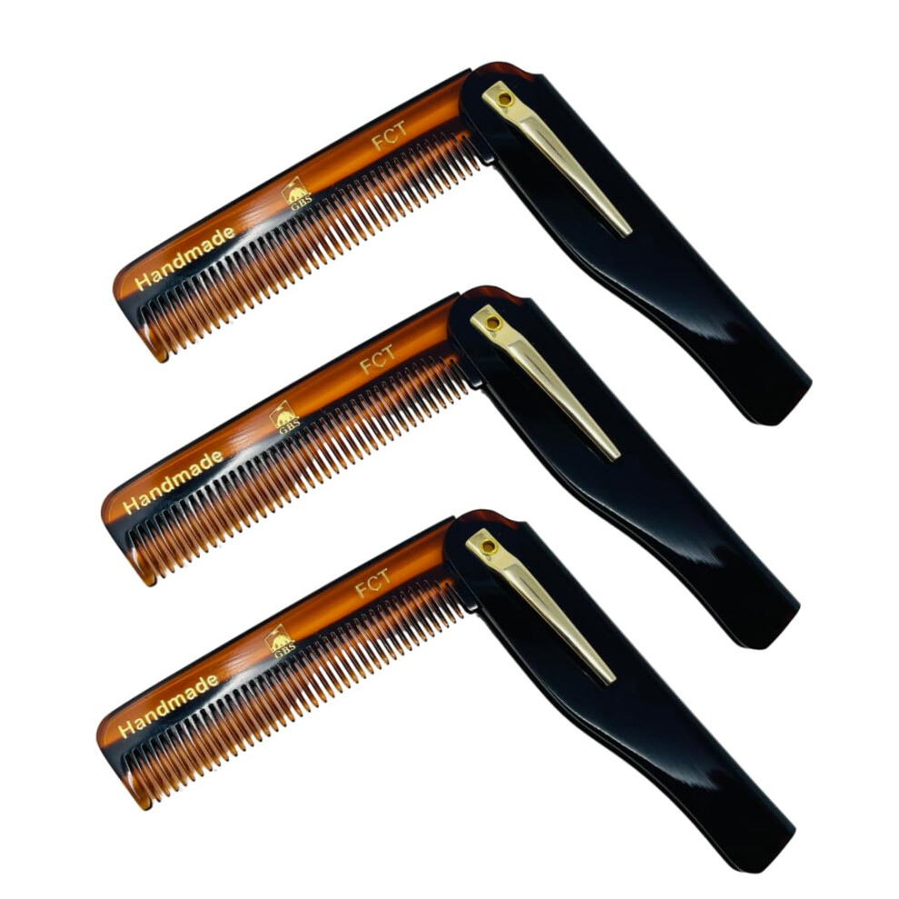 G.b.s Unisex Gbs Handmade Folding Comb For Men And Women Fct Pack Of 3