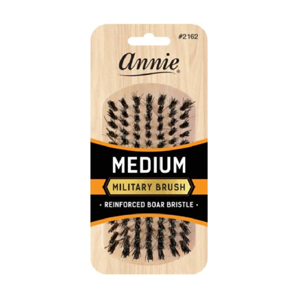 Annie Medium Military Natural Boar Bristle Brush 2162