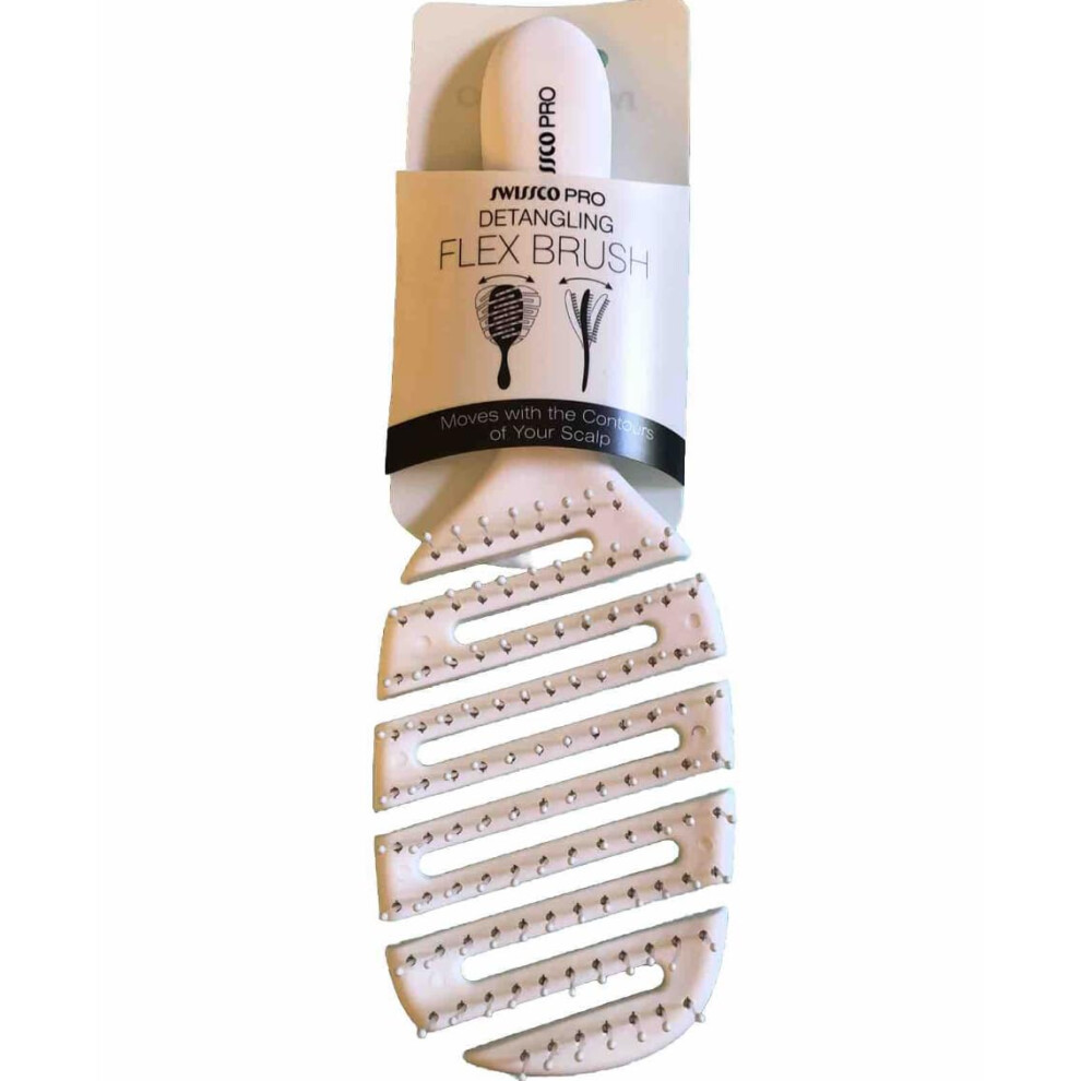 Swissco White Pro Detangling Flex Brush