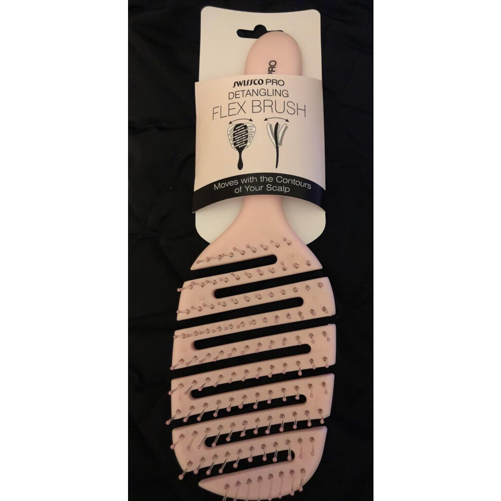 Swissco Pink Pro Detangling Flex Brush Pale Ballet