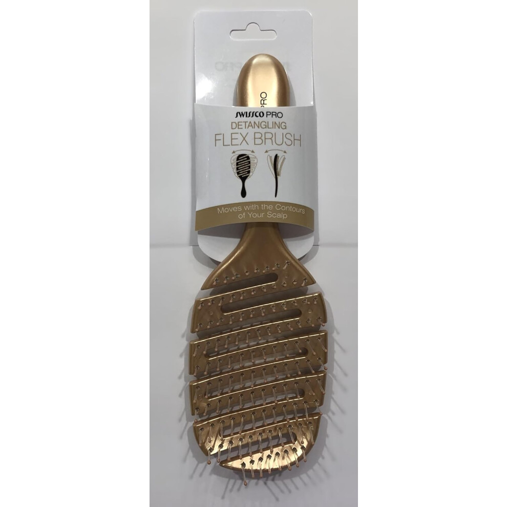Swissco Gold Pro Detangling Flex Brush