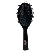 Spazzola per capelli ovale Philips Brush Luxe, colore nero lucido con dettagli dorati - Spazzola districante da 9,25 pollici della serie Luxe di