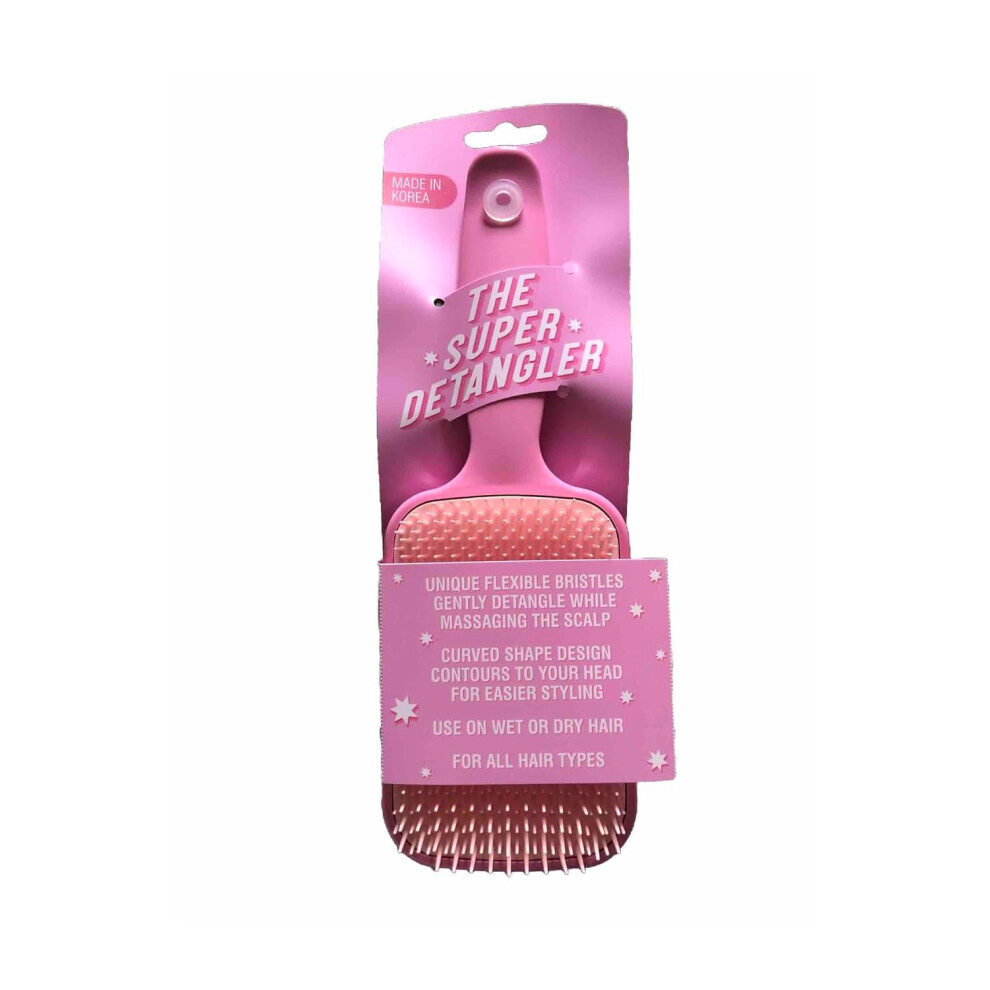 Swissco Pink/Light The Super Detangler Hair Brush By Medium Color Block