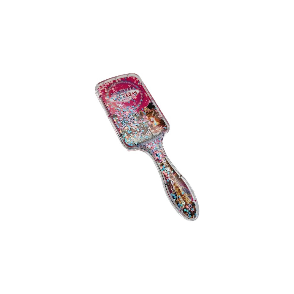 Las Vegas Glitter Brushes  Glitter Hairbrushes Las Vegas Skyline or Fantasy Unicorn Pink Skyline