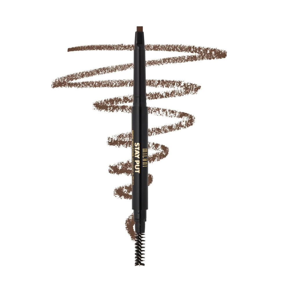 Milani Stay Put Brow Sculpting Mechanical Pencil  Dark Brown 001 Ounce CrueltyFree LongLasting Eyebrow Pencil that Defines and Shapes Brows