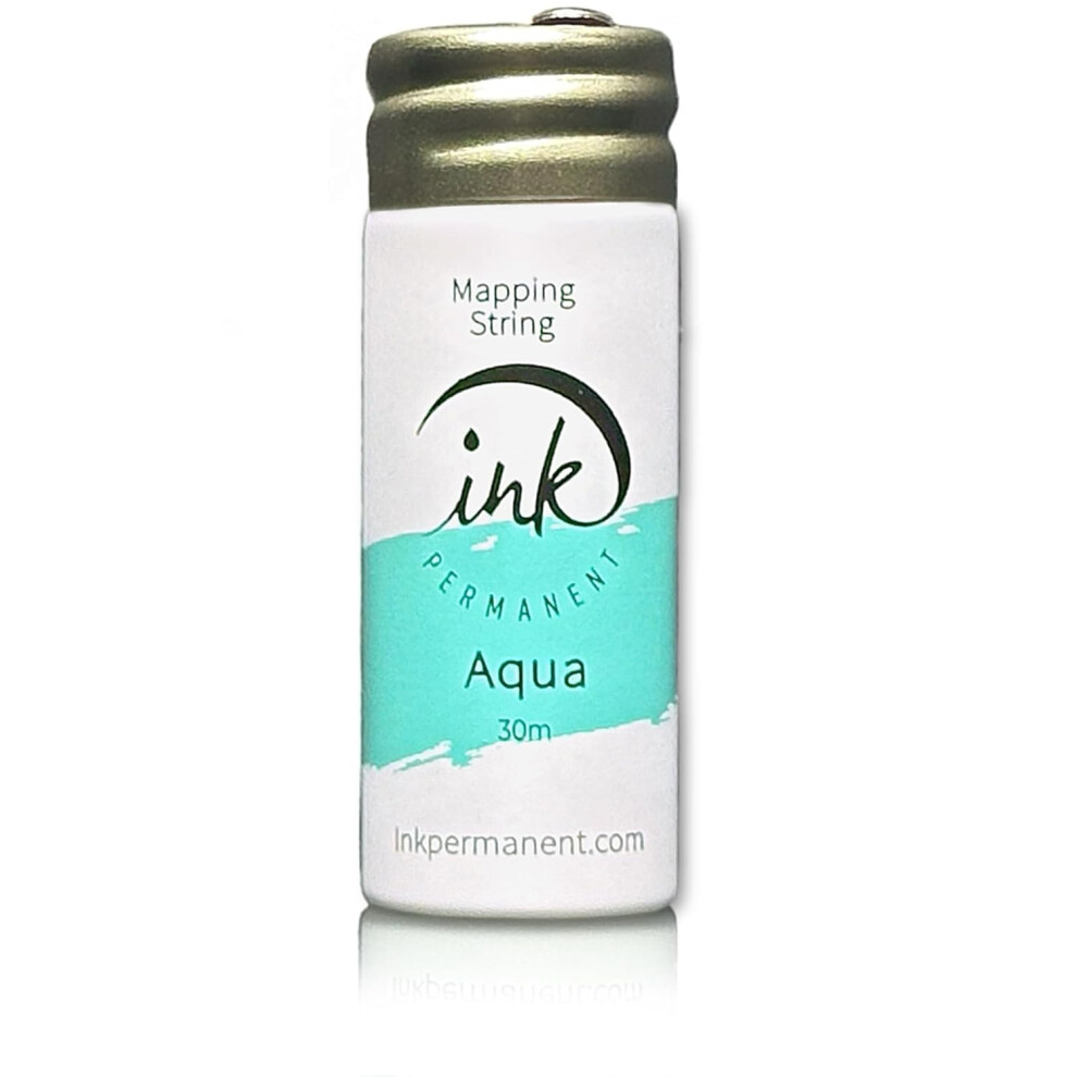Ink Permanent Brow Mapping String 100 Ft Bottles 30 M Preinked String For Permanent Makeup And Microblading Supplies Brow Mapping Kit String For Brow Shaping Aqua