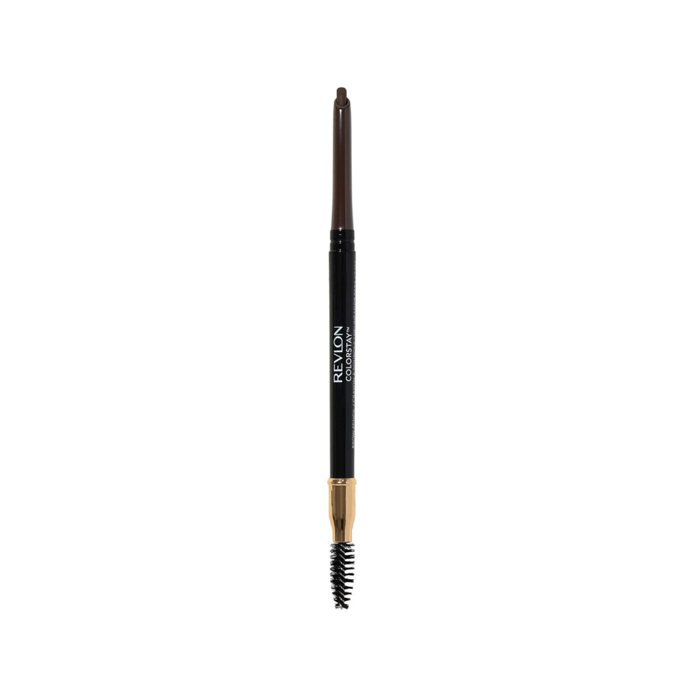 Crayon à Sourcils Revlon Colorstay, Maquillage Des Yeux Avec Goupillon, Waterproof, Longue Tenue, Pointe BiseautéE De PréCision, 220 Brun Foncé,-image