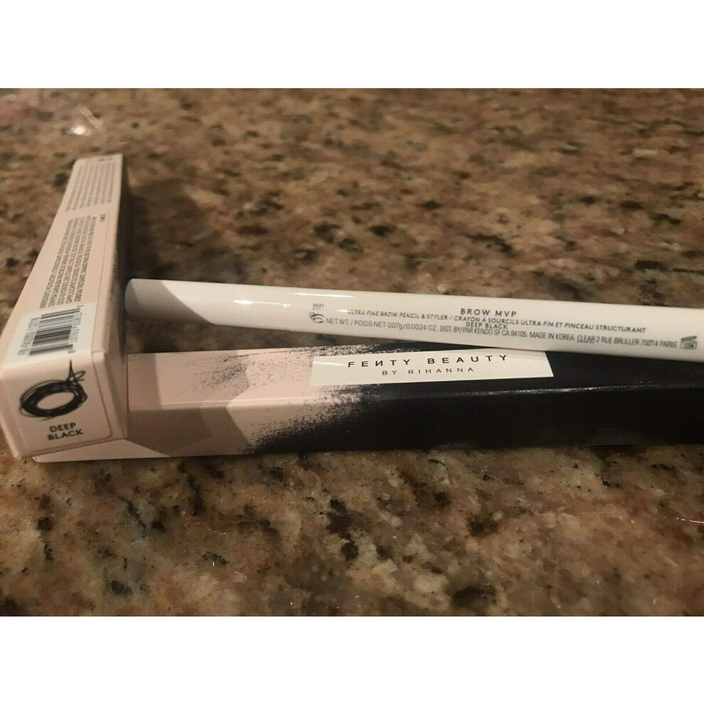 Fenty Beauty by Rihanna Brow MVP Ultra Fine Brow Pencil  Styler Deep Black