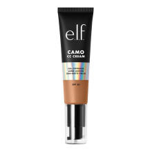 e.l.f. Camo CC Cream, SPF 30 Fondotinta Color-Correcting Media-Alta Copertura, Finish Airbrushed, Vegan & Cruelty-Free, Tan 460 W