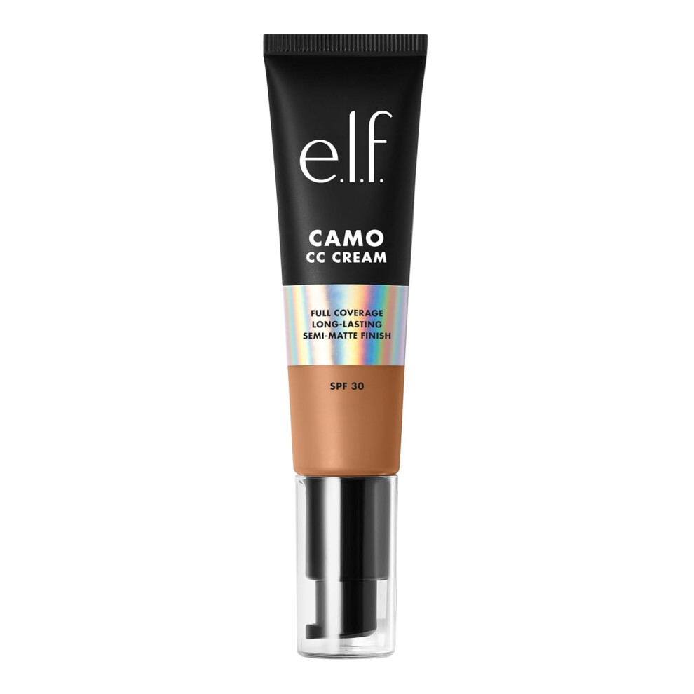 elf Camo CC Cream SPF 30 ColorCorrecting MediumToFull Coverage Face Foundation Delivers An Airbrushed Finish Vegan  CrueltyFree Tan 460 W