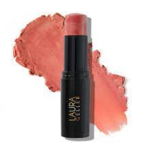 LAURA GELLER NEW YORK Italian Marble Blush Makeup Stick Cream Finish Marbleized Blush for Cheeks Apricot Spritz