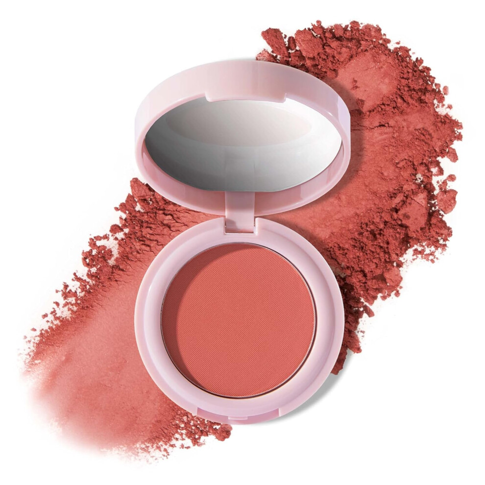 Mally Beauty Coral Bulletproof Powder Blush Confident Longlasting Flush Of Color Compact Blush Powder Makeup Matte Finish