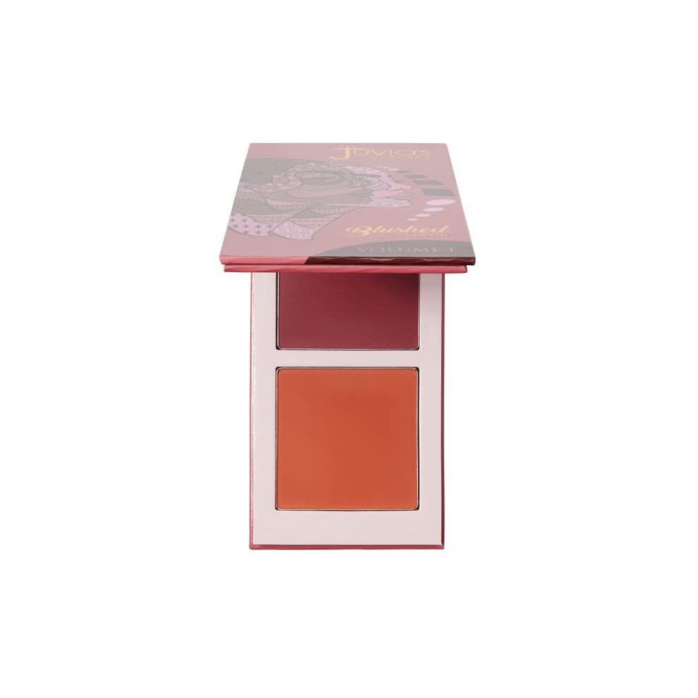 Juvia's Place Blushed Duo Blush Two Tone Pigmented Buildable Pressed Mineral Powder Rosy Natural Cheeks Matte Fresh Finish For All Skin Color Volume1