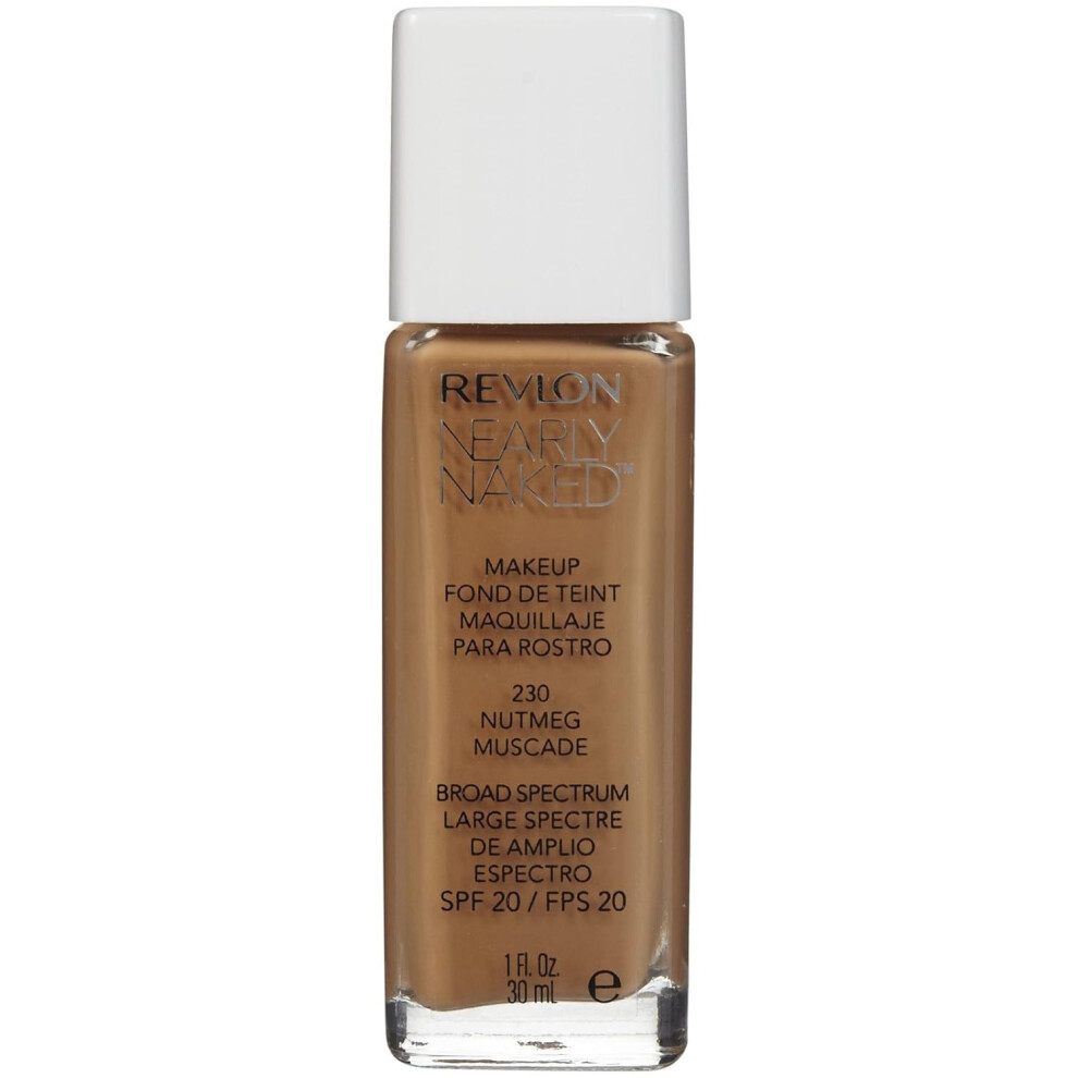 Revlon Nearly Naked Liquid Makeup Broad Spectrum SPF 20 230 Nutmeg 1 Fluid Ounce