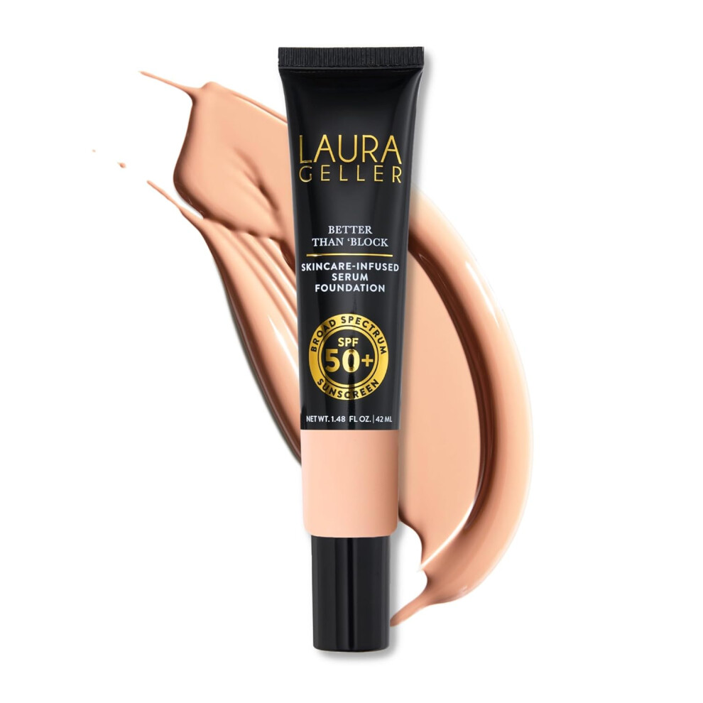 LAURA GELLER NEW YORK Better Than Block SkincareInfused Serum Foundation with Broad Spectrum SPF 50 Fair