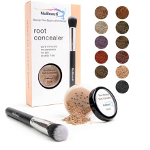 Root Touch Up og Concealer Powder - 11 Naturtro nuancer - Zero Fragrance Talc eller Parabener - Hrlinjepulver med brste fra NuBeauti (blond)